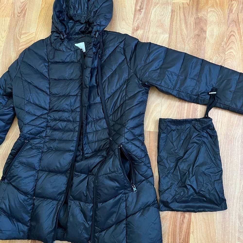 Halogen Black Puffer Down Jacket sz Small - Picture 6 of 14